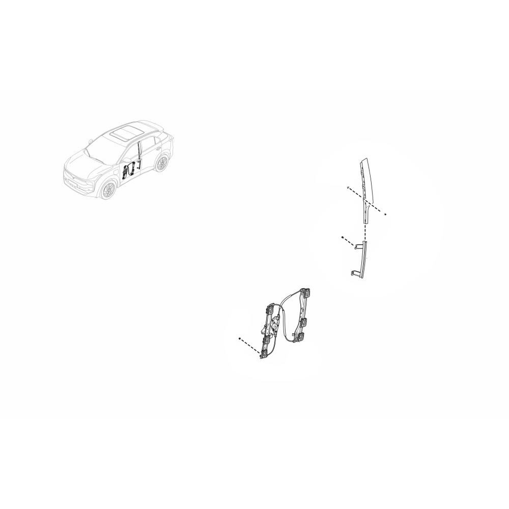 Front Door Glass Lifting Mechanism