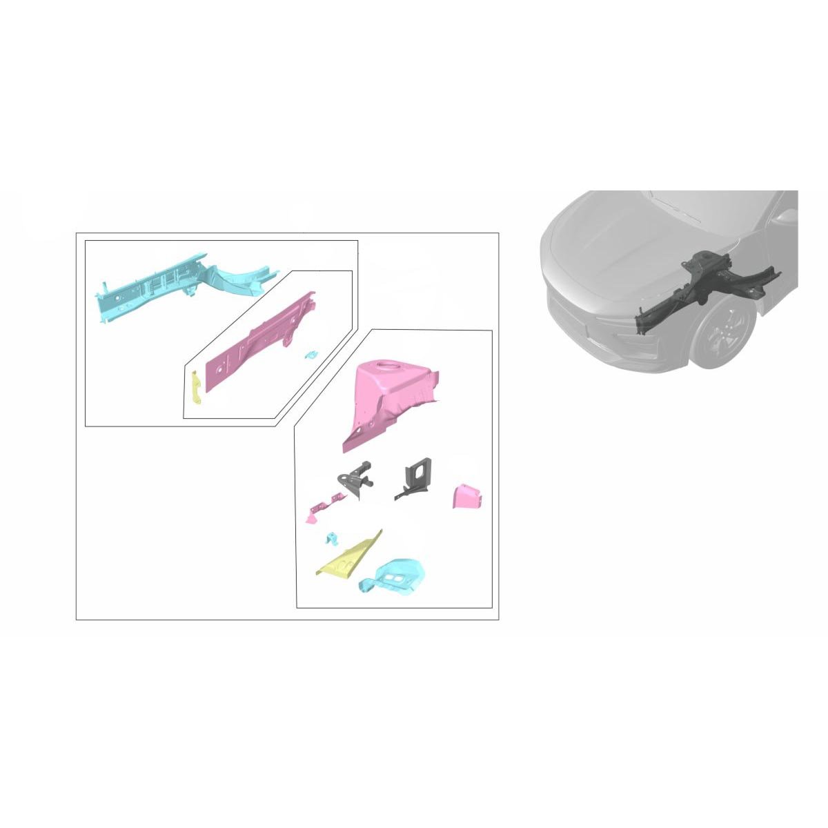 Left Front Wheel Cover Longitudinal Beam Assembly