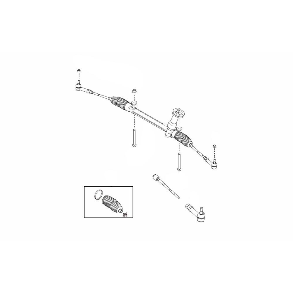 Mechanical Steering with Cross Tie Rod Assembly