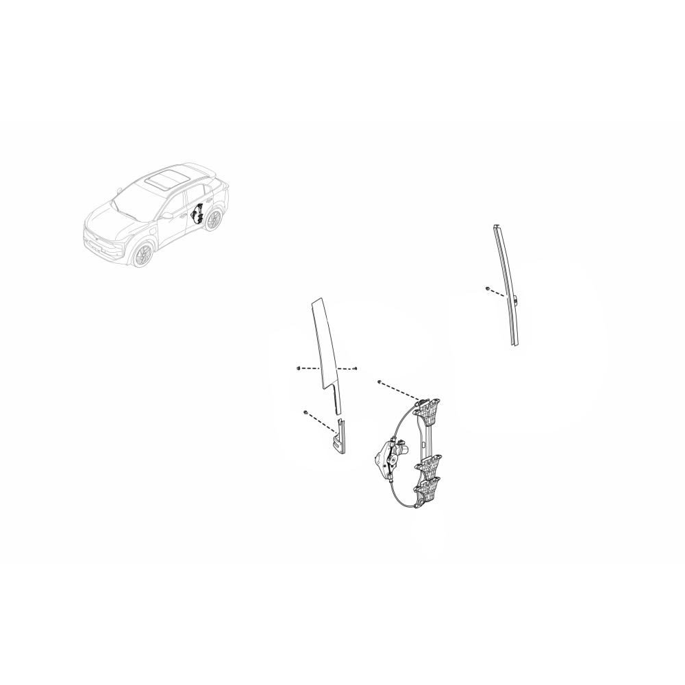 Rear Door Glass Lifting Mechanism