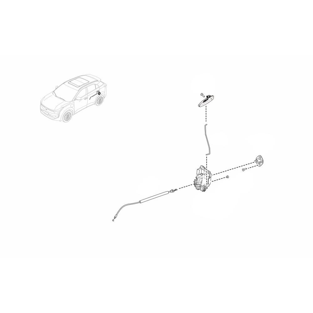 Rear Door Lock and Handle