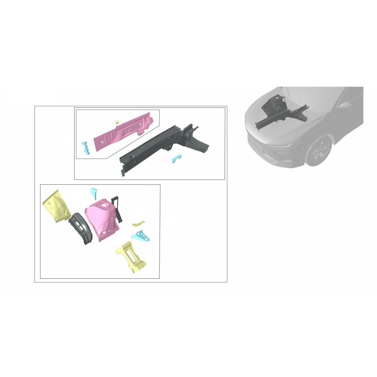 Right Front Wheel Cover Longitudinal Beam Assembly